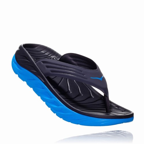 Hoka One One ORA RECOVERY FLIP 2 Sandals For Men India Black/Blue IN-7206